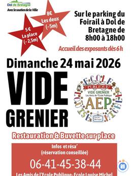 Image Vide Grenier des Amis de l'école Publique Dol de bretagne (photo 1)