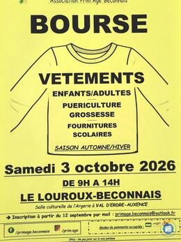 Image Bourse aux vêtements, fournitures scolaires, puériculture (photo 1)