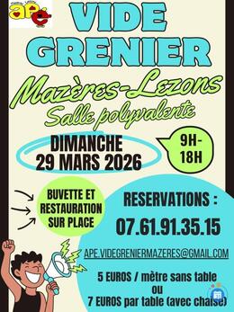 Image Vide grenier APE Mazeres-lezons (photo 1)