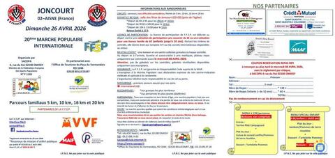 Image 20ème Marche Populaire Internationale - JONCOURT (02) (photo 1)