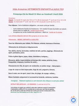 Image Bourse VETEMENTS Printemps été - Bébé, enfants, adultes (photo 1)