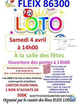 Image Loto du comité des fêtes fleix loisirs (photo 1)