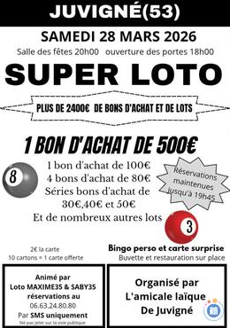 Image Super loto organisé par l'amicale laïque de juvigne (photo 1)
