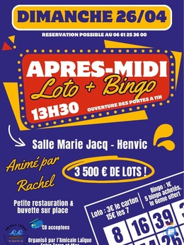 Image Loto Bingo Amicale Laïque Henvic (photo 1)