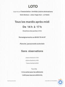 Image Loto amities loisirs animations (photo 1)