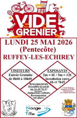 Image Vide-greniers du Fcl Ruffey-les-echirey (photo 1)