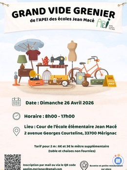 Image Grand vide grenier de l apei des écoles jean mace (photo 1)