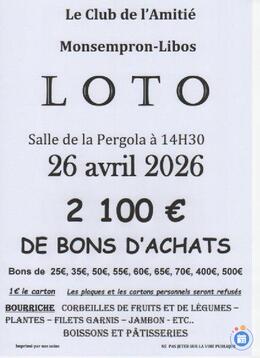 Image Loto du club de l'amitie (photo 1)