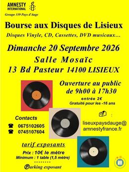 Image BOURSE AUX DISQUES Vinyles, CD, Casettes, DVD musicaux (photo 1)