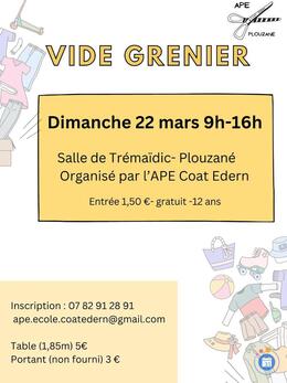 Image Vide Grenier organisé par l'APE Coat Edern (photo 1)