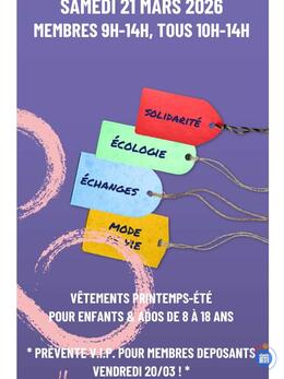 Image Bourse aux vêtements printemps-été enfants-ados 8-18ans (photo 1)