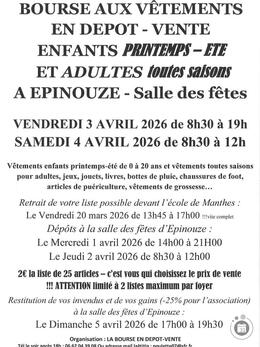 Image Bourse aux vêtements en depot-vente saison printemps été (photo 1)