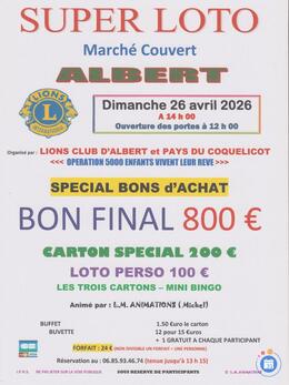 Image Loto lions club d'Albert et pays du coquelicot (photo 1)