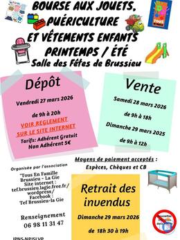 Image Bourse jouets,puériculture, vêtements enfants printemps été (photo 1)