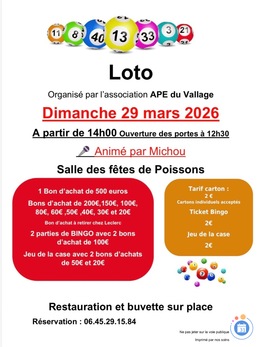 Image Loto de l’association APE du Vallage (photo 1)