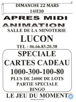 Image Après midi Animation Loto Spéciale Cartes Cadeau (photo 1)