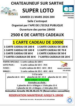 Image Super loto organisé par l’APE DE MIRE (photo 1)