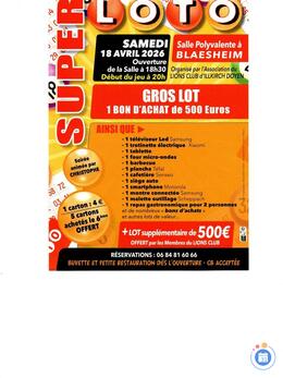 Image Loto lions club Illkirch animé par Christophe (photo 1)