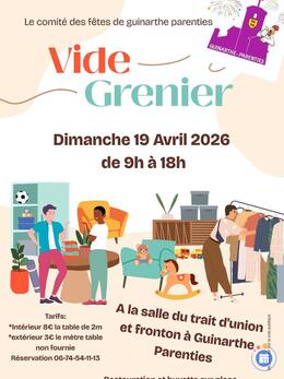 Image Vide grenier du comité des fêtes de guinarthe parenties (photo 1)