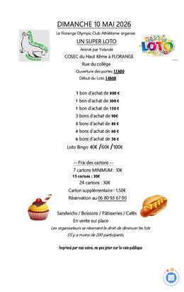 Image Grand Loto du Florange Olympic Club Athlétisme (photo 1)