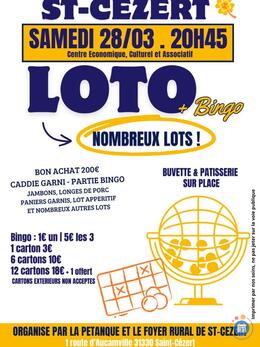 Image Loto du foyer rural et de la pétanque st cezert (photo 1)