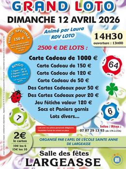 Image Grand loto anime par laura rdv loto A LARGEASSE (photo 1)