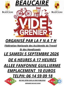 Image VIDE GRENIER marché aux puces organisé par la F N A T H (photo 1)