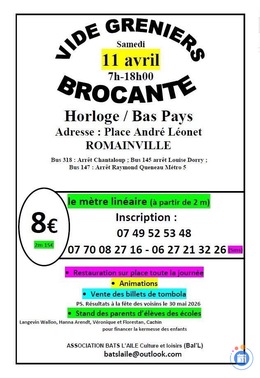 Image Vide grenier de Romainville Bas-Pays Horloge (photo 1)