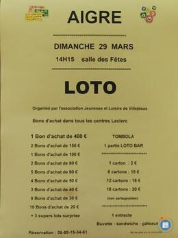 Image Super loto organisé par jeunesse et loisirs de villejésus (photo 1)