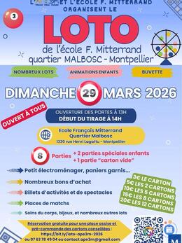 Image Loto de l'Ecole Mitterrand, Malbosc, Montpellier par l'APE3M (photo 1)