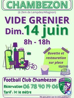 Image Vide grenier du FC Chambezon (photo 1)