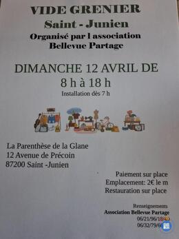 Image Vide grenier association bellevue partage (photo 1)