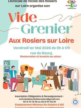 Image Vide grenier de l'amicale de l'école des Rosiers sur Loire (photo 1)