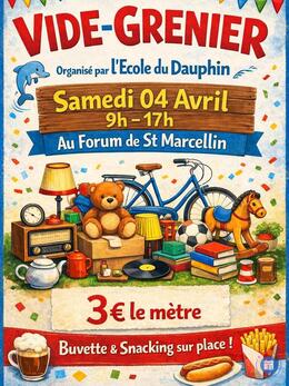 Image Vide grenier Organisé par l'Apel École du Dauphin (photo 1)