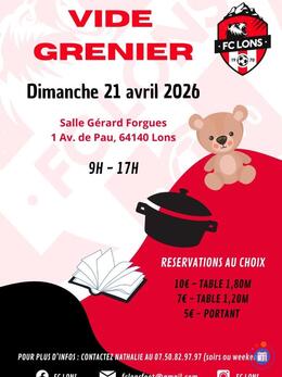 Image Vide grenier organise par le fc lons (photo 1)