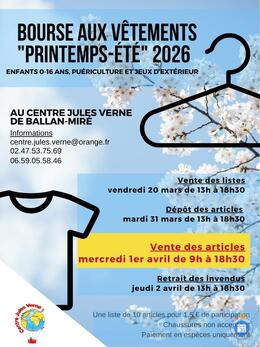 Image bourse aux vêtements printemps-été jeux extérieur puéricultu (photo 1)