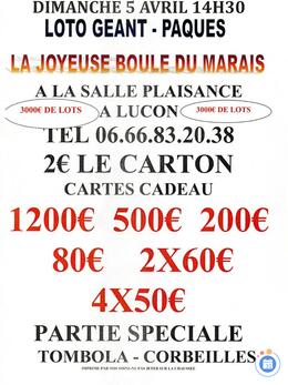 Image Loto Géant Pâques - La Joyeuse Boule du Marais (photo 1)