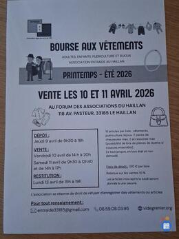Image Bourse aux vetements et puericulture printemps été 2026 (photo 1)