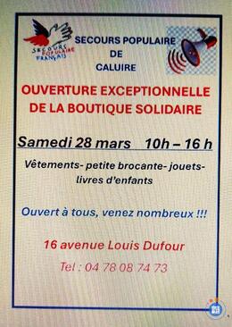 Image Brocante solidaire du secours populaire Caluire - 28 mars 26 (photo 1)