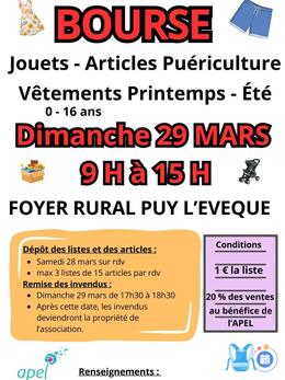 Image Bourse vêtements (0-16 ans) jouets et articles puericulture (photo 1)