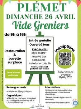 Image Vide grenier de l’APEL de Plémet (photo 1)