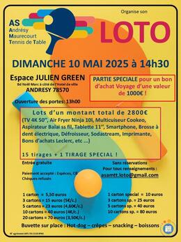 Image Super Loto du Club de Tennis de Table Andrésy Maurecourt (photo 1)