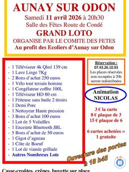 Image Grand Loto du Comité des fêtes d'Aunay sur Odon (photo 1)