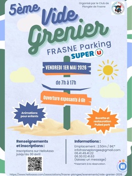 Image 5ème Vide grenier Super U de Frasne (20km Pontarlier) (photo 1)