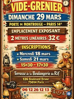 Image Vide grenier avenue de la porte de montrouge a paris 14 eme (photo 1)