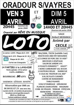 Image DOUBLE loto du reve en musique ANIME PAR CECILE 14H ET 20H45 (photo 1)