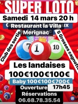 Image TRÈS GROS LOTO début. 20h 4 grosses cagnottes (photo 1)