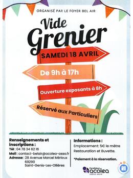 Image Le Foyer Bel Air organise un vide grenier (photo 1)