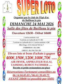 Image Super loto de l'association de l'epi d'or de bailleau le pin (photo 1)