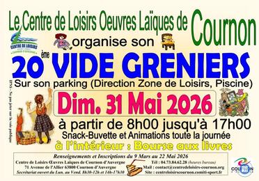 Image 20e Vide Grenier Centre de Loisirs Œuvres Laïques Cournon (photo 1)